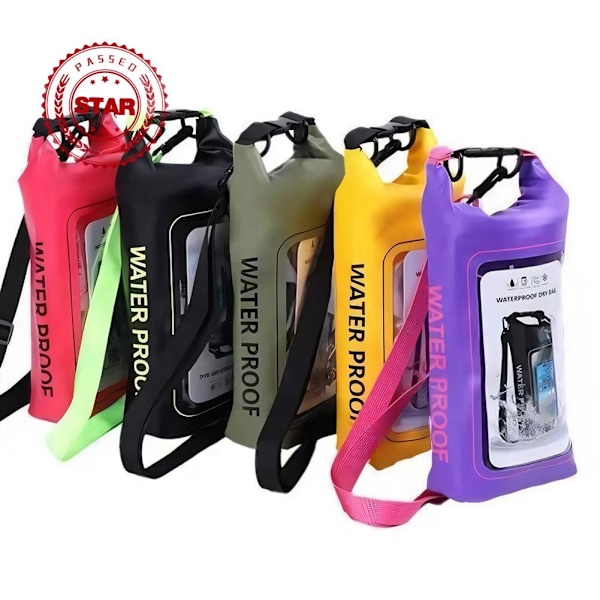 【cod】 Strandcamping Mobiltelefon Fuktsäker Väska Utomhus Crossbody Två-i-ett Väska C5v2 Orange 2L