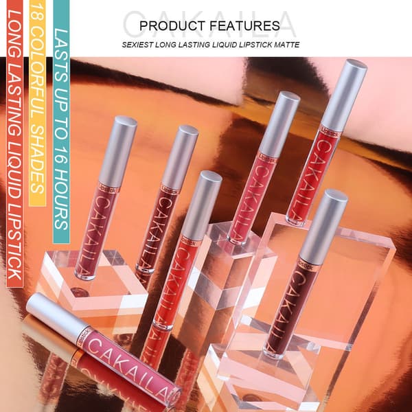 Makeup Lipgloss 18 Nuancer Mat Læbestift, Overførselsresistent, Lipgloss #08 08#