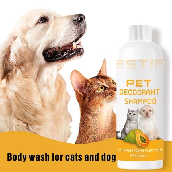Plejeshampoo til katte og hunde - 100 ml, perfekt til daglig rengøring og deodorisering