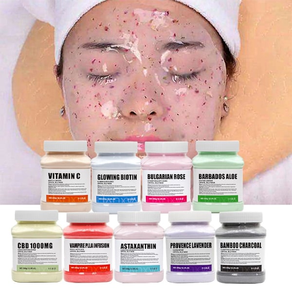 350g Återfuktande 24K Guld Mjuk Mask Pulver Rosblad Kristallgelé 24K 1pcs