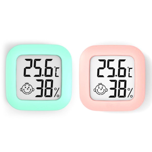 Termometer Hygrometer, lcd Digital Mini Termometer Hygrometer, h green One-size