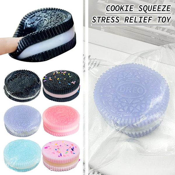 Oreo Cookie Kläm Leksak Stresslindring Kex Nyp Barn Presenter Lera Musik H1n0 Black 1pcs