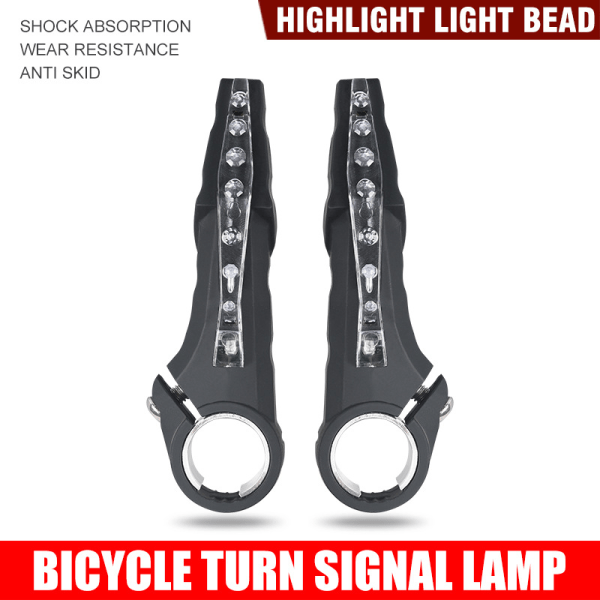 Blått styrljus, 2 st främre cykelljus Cykelfrontljus Cykelljus fram cykelljus LED-lampor Cykelindikatorer Blinkers Positionsljus för 2