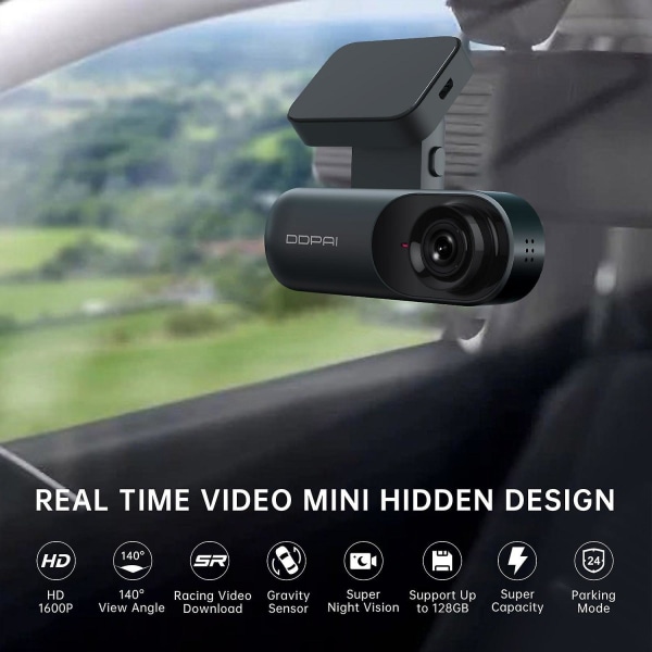 Ddpai dash cam mola n3 1600p hd fordonsdrift auto video dvr 2k smart connect android wifi bilkamera inspelare 24h parkering N3 gps
