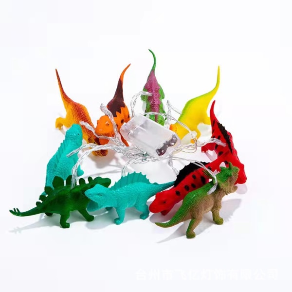 Batteridrevet Led Dino Legetøj String Lights Til Soveværelse Fødselsdagsgaver Juletræsfest (1,5 m)