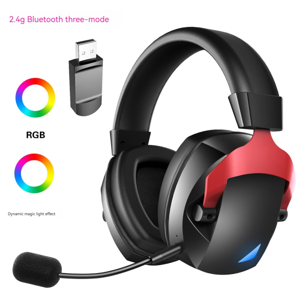 Trådløst gaming-headset med aftagelig støjreducerende mikrofon til pc PS4 PS5 Mac Switch-tablet