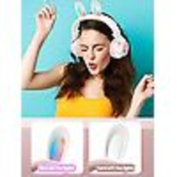 Barns bluetooth headset, kanin, LED-ljus