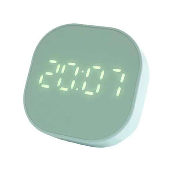 Mini Square Silent Alarm Clock green