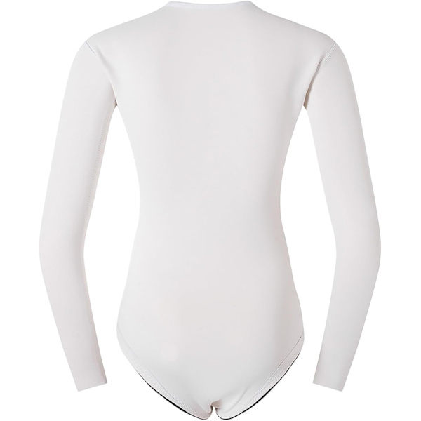 One Piece Dykardräkt Dam Långärmad Baddräkt med Dragkedja Fram Triangel Baddräkt, UV UPF 50+ Dam Bodysuits M