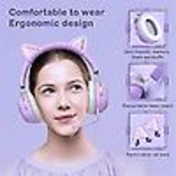 X11 Lovely Ear Gaming -kuulokkeet, joissa mikrofoni ja melua vaimentavat kuulokkeet