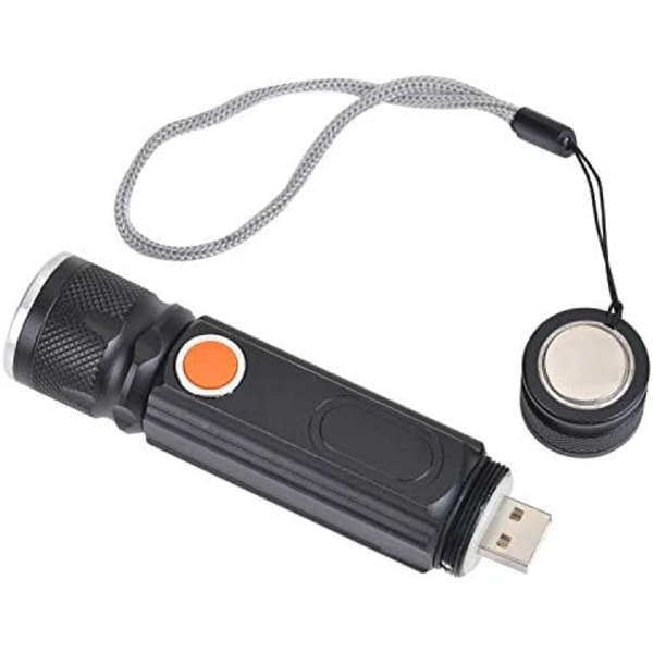 Uppladdningsbar kraftfull LED-ficka, ficklampa med USB laddare, vattentät  minicampingficka d395 | Fyndiq