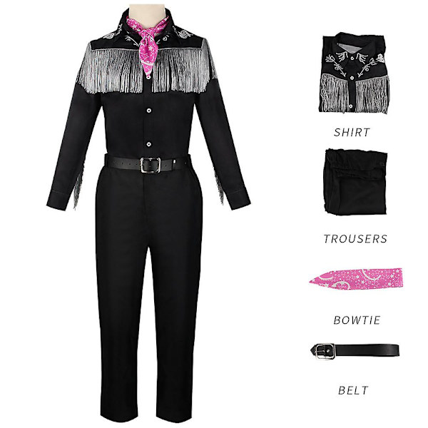 4-9-vuotiaat lapset pojat tytöt Ken Barbie -elokuva Tupsuasu set Cosplay-asulahjat 4-5Y