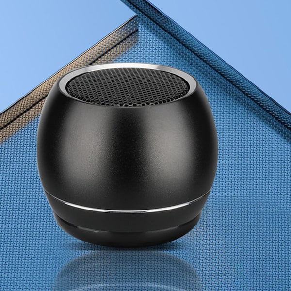 Liten Bluetooth högtalare, Bärbara Bluetooth högtalare, Trådlös högtalare med kraftfull basljud Stereoparning（svart）