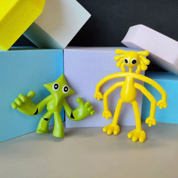 8 stk Rainbow Friends samlefigursett, actionfigurer, Rainbow Friends festutstyr, kaketopper, 3,5 tommer