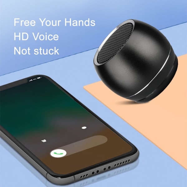 Liten Bluetooth högtalare, Bärbara Bluetooth högtalare, Trådlös högtalare med kraftfull basljud Stereoparning（svart）