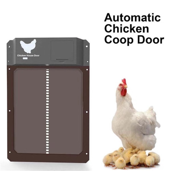 Automatisk hønsegårdsdør Automatisk hønsehusdøråpner hønsehustilbehør Kyllingtilbehør Rød