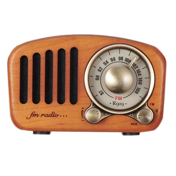 R919 Retro Radio Bluetooth högtalare, gammal klassisk stil FM-radio, Bluetooth, TF-kort S