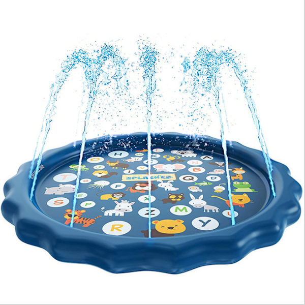 3-i-1 Splash Pad, Sprinkler til Børnepool til Læring – Sprinkler Pool, 67'' Udendørs Vandlegetøj – “fra A til Z” Udendørs Legemåtte