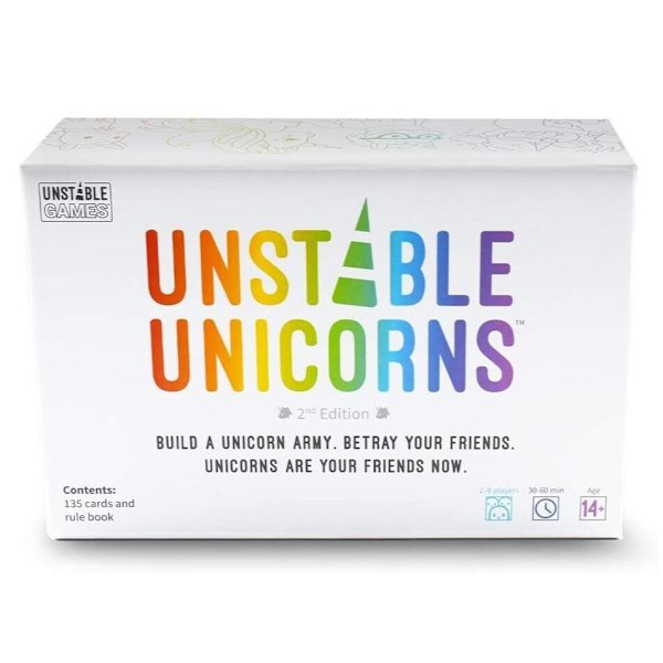 6 stk. Unstable Unicorn Solitaire-sett - Konkurransedyktig prisbelønt kortspill for tenåringer, voksne, tenåringsspill og festlek - 2-8 spillere