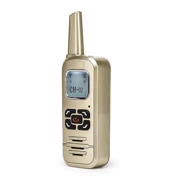 Pieni Fm-radion LED-näyttö Tm6p radiopuhelin 128 kanavaa kaksisuuntainen radio 400-520mhz radio 100 mailin radiopuhelin Gold