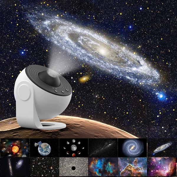 LED Galaxy -projektori Starry Night Light Moon Star Sky Nebula -projektiolamppu black