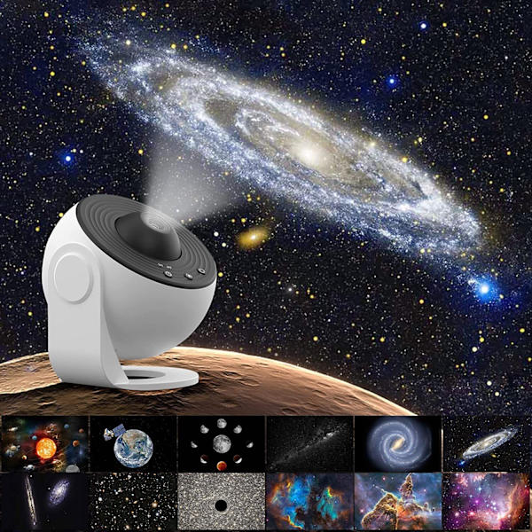 LED Galaxy -projektori Starry Night Light Moon Star Sky Nebula -projektiolamppu black