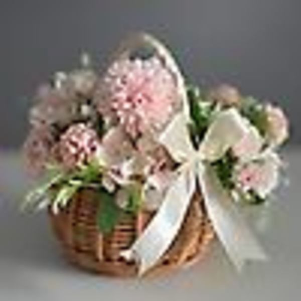 Vævet blomsterkurv Rattan opbevaringskurv Flower Girl Håndkurv, S