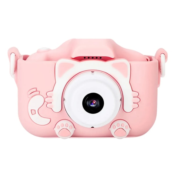 Barnekameraleker for 3-8 år gamle barn Digitalt videokamerakamera med silikondeksel Rosa pink