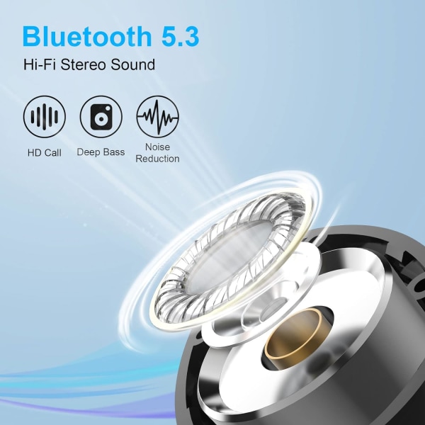 LED Digital Display Touch-on-ear Bluetooth Headset