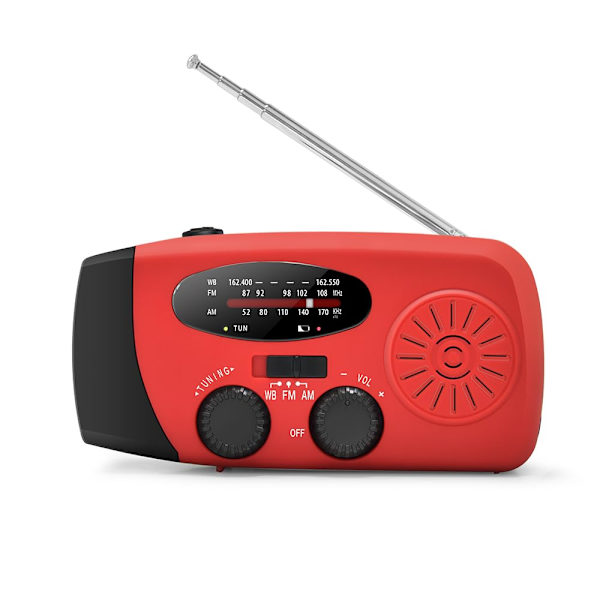 Haster radio multifunksjonell håndsveiv oppladbar radio bærbar utendørs spesiell solcelleradio