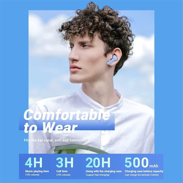 Crystal Earbuds Mini Crystal in-Ear -nappikuulokkeet, Bluetooth kuulokkeet Läpinäkyvät kuulokkeet (vaaleanpunainen) PINK