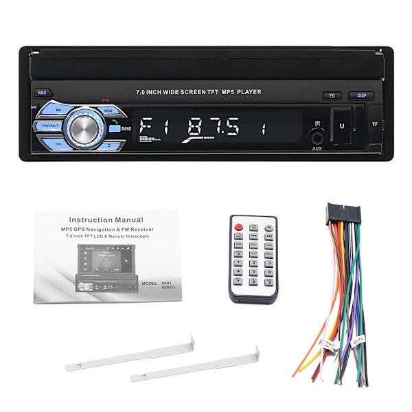 Hot 7 tuumaa 1Din sisäänvedettävä autoradio MP5 in Mirror link autostereot ja auton DVD-soitin