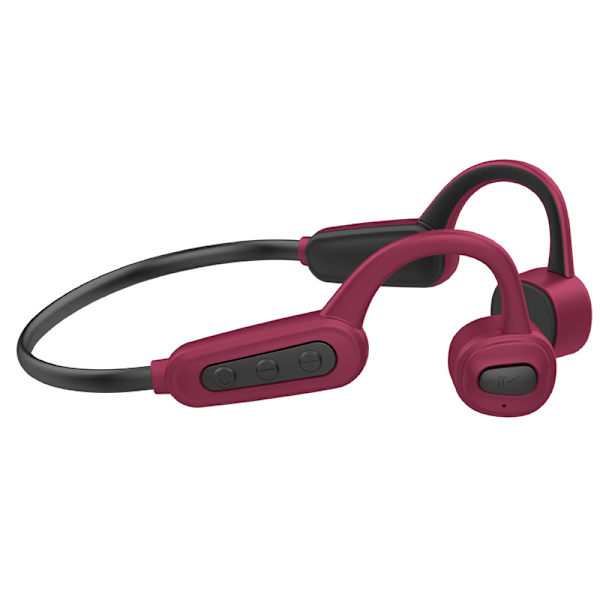 IPX8 Vedenpitävät Langattomat Bone Conduction -kuulokkeet Bluetooth Urheilukuulokkeet 16GB Punainen red