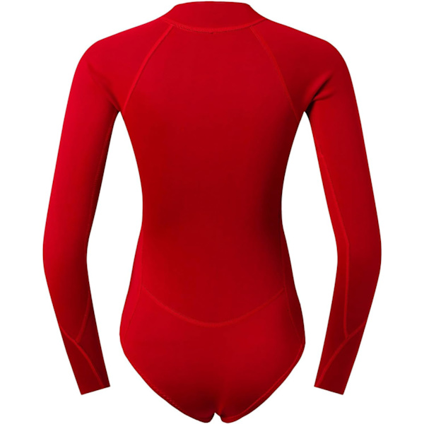 Vattensport Solskydd Surfkläder, Färgblock Crew Neck Dragkedja Stil Kalsonger En Delig Baddräkt M