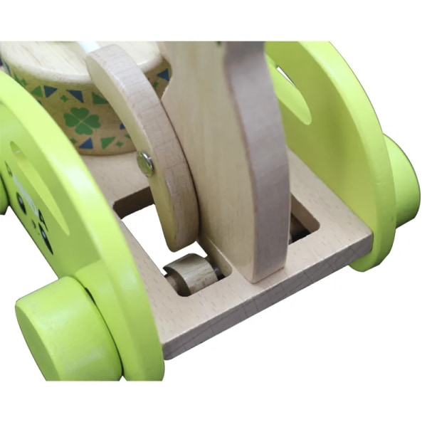 Baby Pull Rope Toy Bil Trekkstreng Trommesykkel Småbarn Kognisjon Trommesykkel Treleketøy