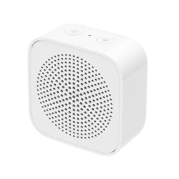 Vit Bluetooth högtalare Ai Control Bärbar Mini Stereo Med Mikrofon
