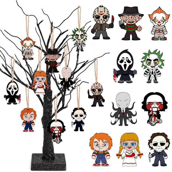 Halloween-riipukset, Halloween-henkiset henkilökohtaiset kodin koristeet, puukäsityöt