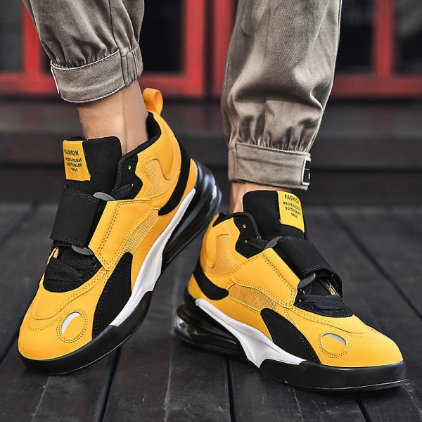 Herre Basketball Sko Mode Løbesko Åndbare Sneakers Fr8856 Yellow 42