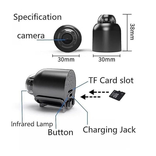 Mini Nx5 -kamera Langaton Wi-Fi 1080p Homeeye Surveillance -kodin yönäkömonitori sisävalvontakamera Only Camera