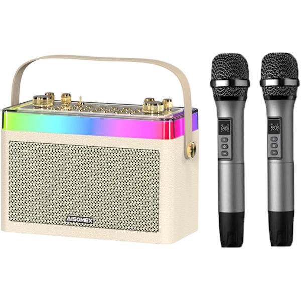 Karaoke-kone DSP-äänikortin prosessointijärjestelmällä, jossa sisäänrakennetut 2 * 20 W:n täyden alueen kaiuttimet. Suoratoistoon/podkastointiin/pelaamiseen/YouTubeen/tietokoneeseen