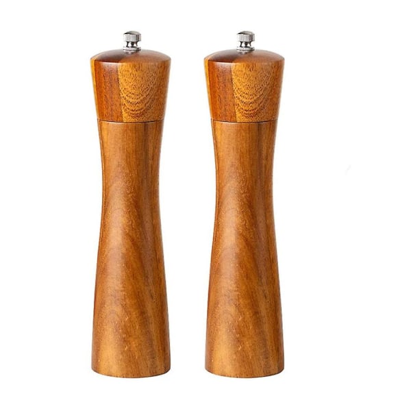 Träpepparkvarn - Kryddkvarn Trä - 2-delad saltpepparkvarn - Manuell - Tillverkad av trä