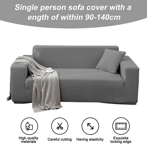 Holdbart polyestersofabetræk med sofabetræk til 90 cm-140 cm møbelbeskyttelse Sofabetræk Gentleman grey