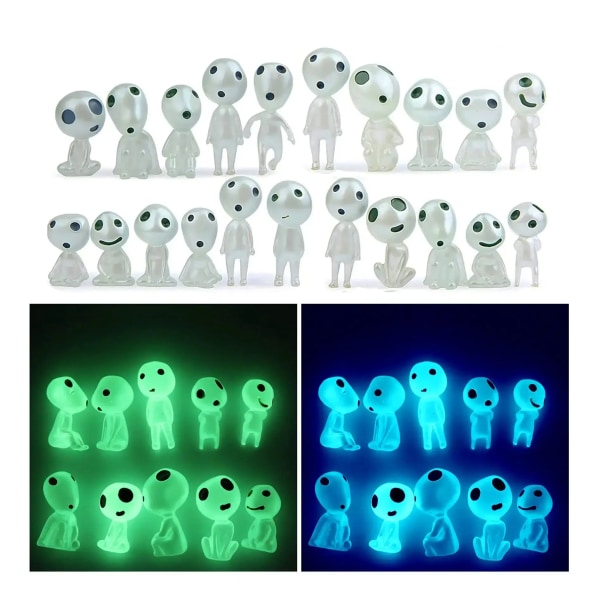 20 stk. Fe Haves Dekoration Halloween Glow in Dark Have Alien Dekoration Miniature til Mikro Landskab Udendørs Statue Patio Plæne Have Kit