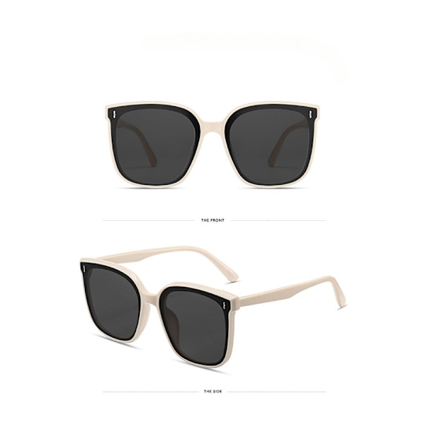 Oversized polariserede solbriller til kvinder og mænd TR90 spejlede over briller Cat Eye Driver Goggles balck