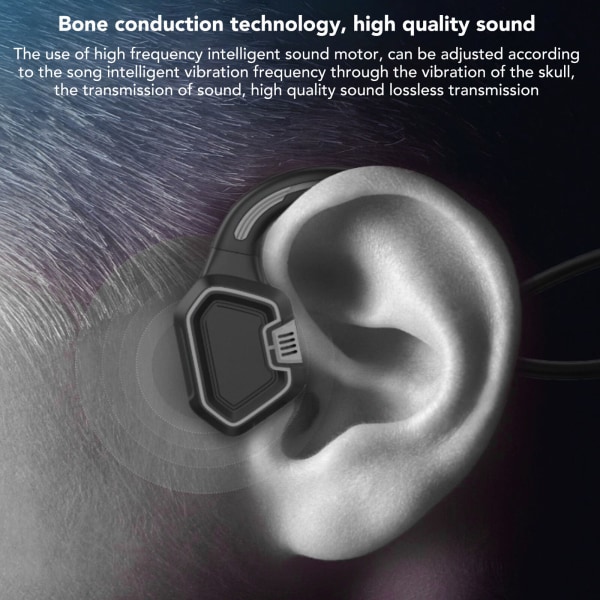 Bone Conduction Earbuds Simning Bluetooth 5.1 Headset Open-Ear Bluetooth Bone Conduction Sporthörlurar Blå blue