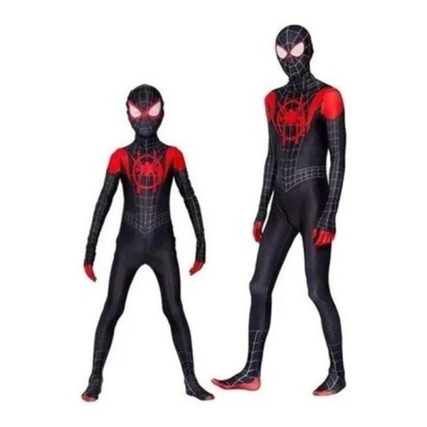 Spiderman Costume Miles Morales Cosplay Vuxna Halloween 130