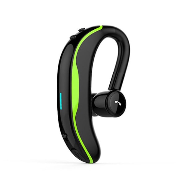 Bluetooth V5.0 Headset, Trådløs ørestykke til kørsel/forretning/kontor, håndfri øretelefoner, til venstre og højre øre Black Green