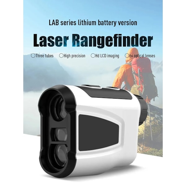 Golf-etäisyysmittari 6X suurennos 600M USB-ladattava etäisyysmittari kaltevuudella +90° vedenpitävä etäisyysmittari Monokulaarinen kaukoputki