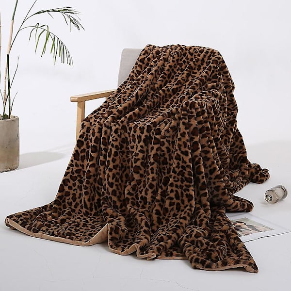 Supermykt og koselig leopardmønster (130*160 cm)