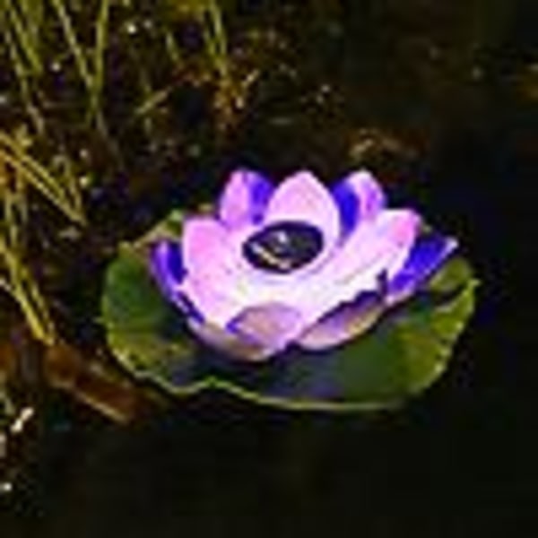 Simbassäng Flytande ljus Solar Lotus Light Vattentät Led Garden Solar Lantern